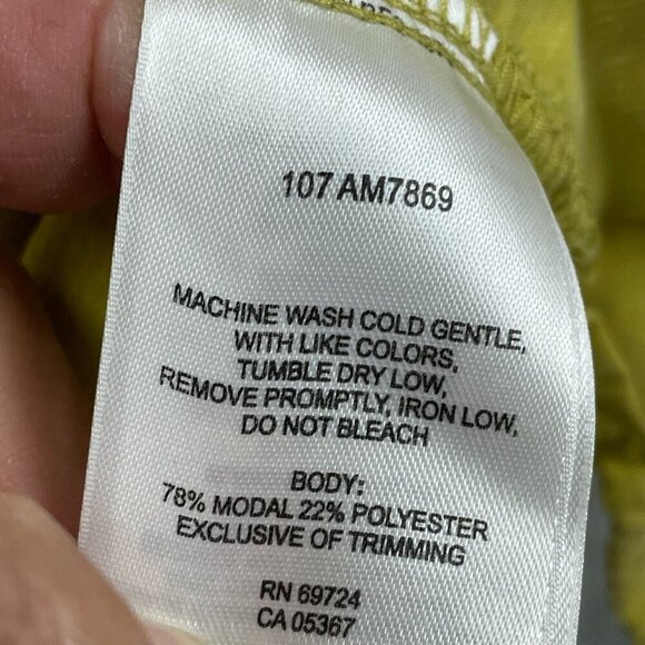 Columbia Mens Yellow Short Sleeve Button-Up Shirt L Modal Blend 6354 - Picture 4 of 7